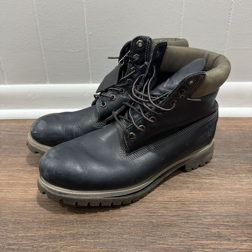 Timberland Navy Blue Ankle Boots Men's Sz 11 Leather Work Casual
